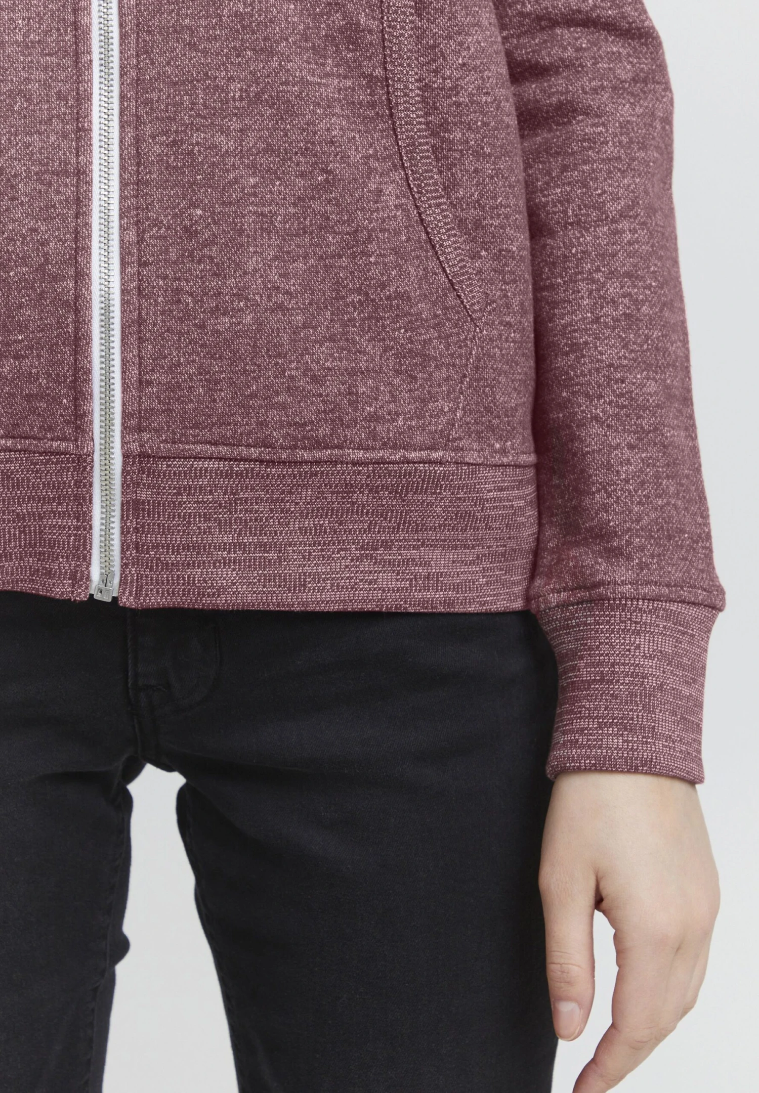 OXMO Celia - Sudadera Con Cremallera - Wine Red Melange 5 OXMO Celia - Sudadera Con Cremallera - Wine Red Melange - Imagen 5