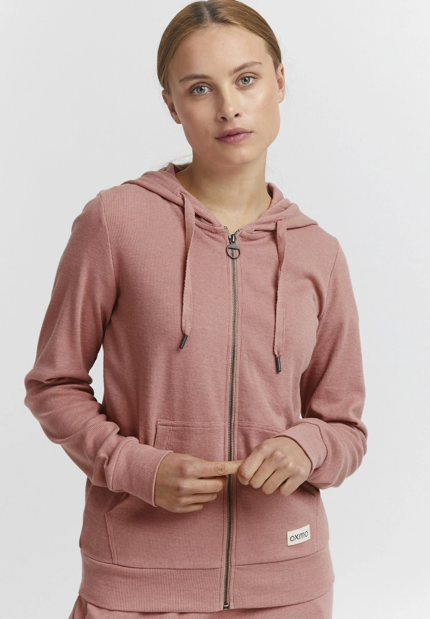 OXMO Oxlova - Sudadera Con Cremallera - Ash Rose Melange 1 OXMO Oxlova - Sudadera Con Cremallera - Ash Rose Melange