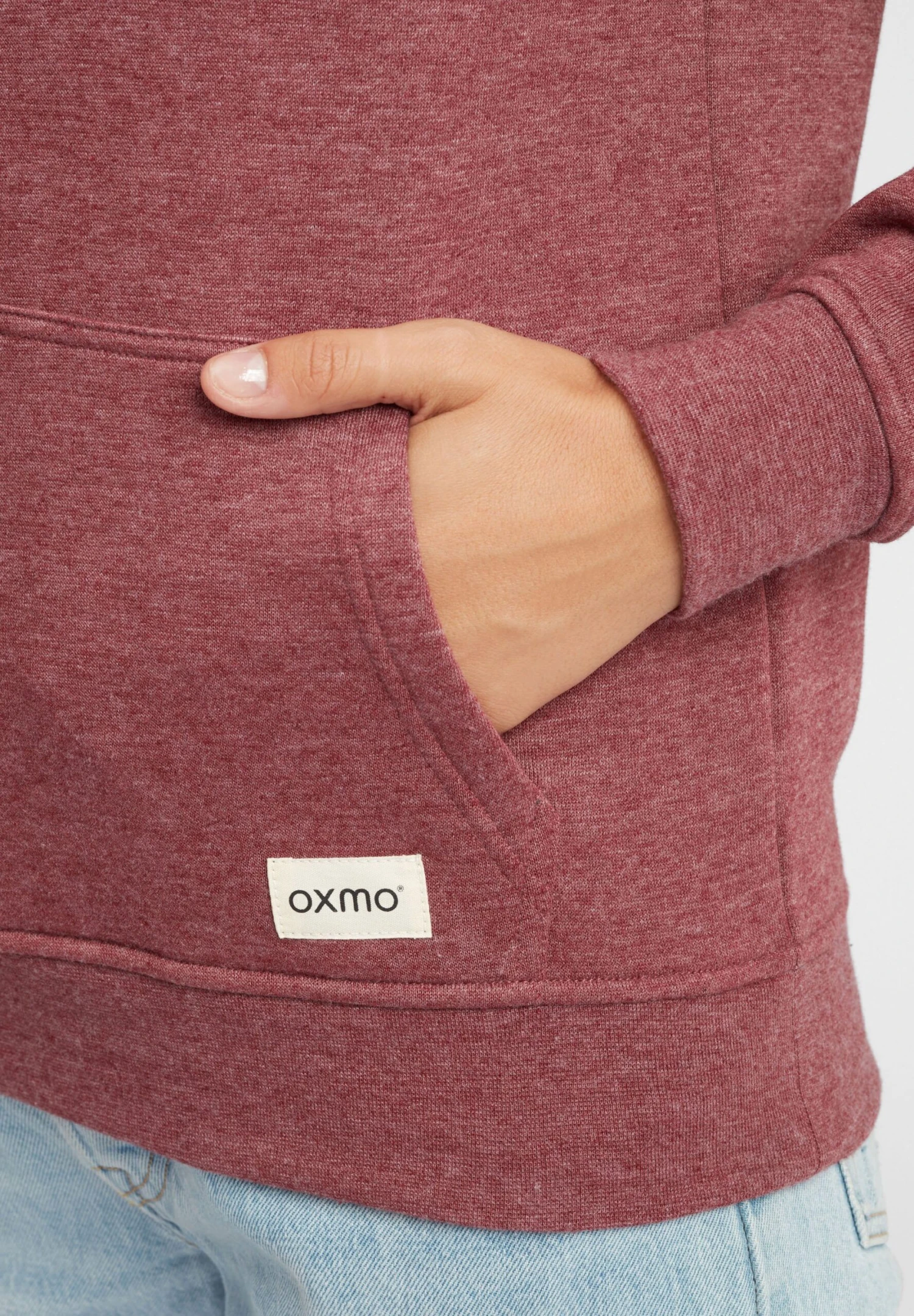 OXMO Oxowena - Jersey Con Capucha - Wine Red Melange 5 OXMO Oxowena - Jersey Con Capucha - Wine Red Melange - Imagen 5