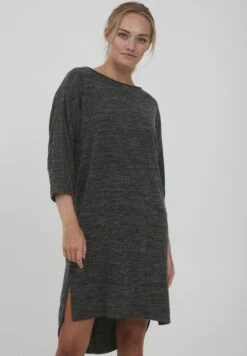 OXMO Oxbinala - Vestido De Punto - Dark Grey Melange