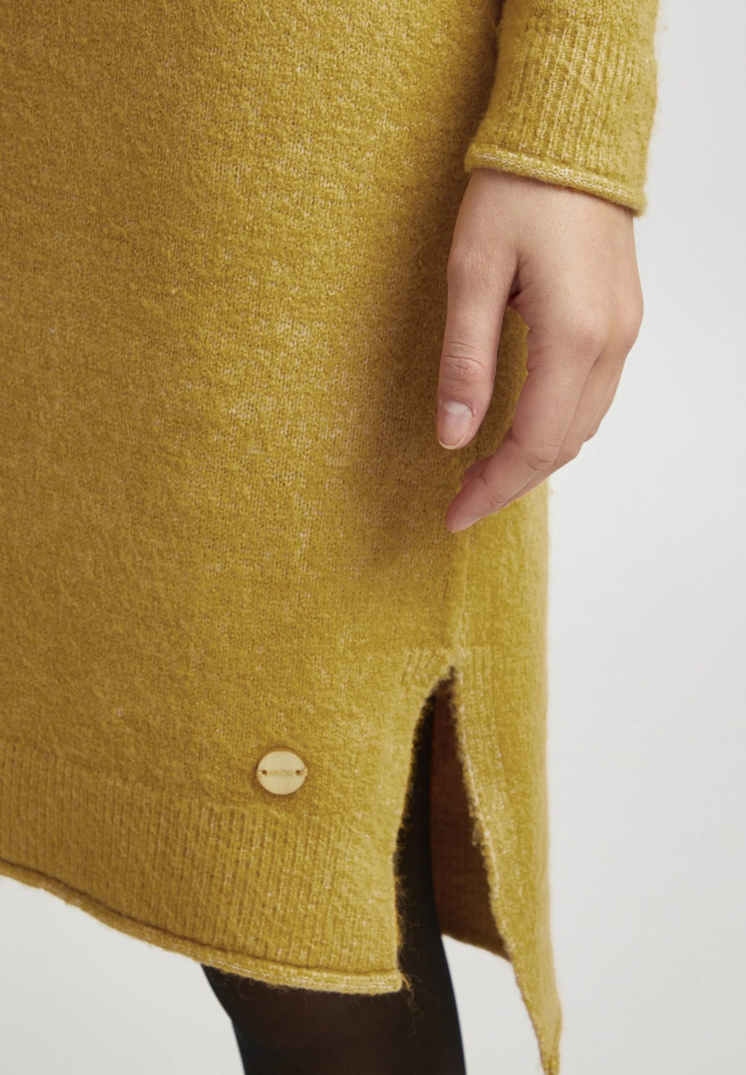 OXMO Oxida - Vestido De Punto - Honey Mustard Melange 5 OXMO Oxida - Vestido De Punto - Honey Mustard Melange - Imagen 5