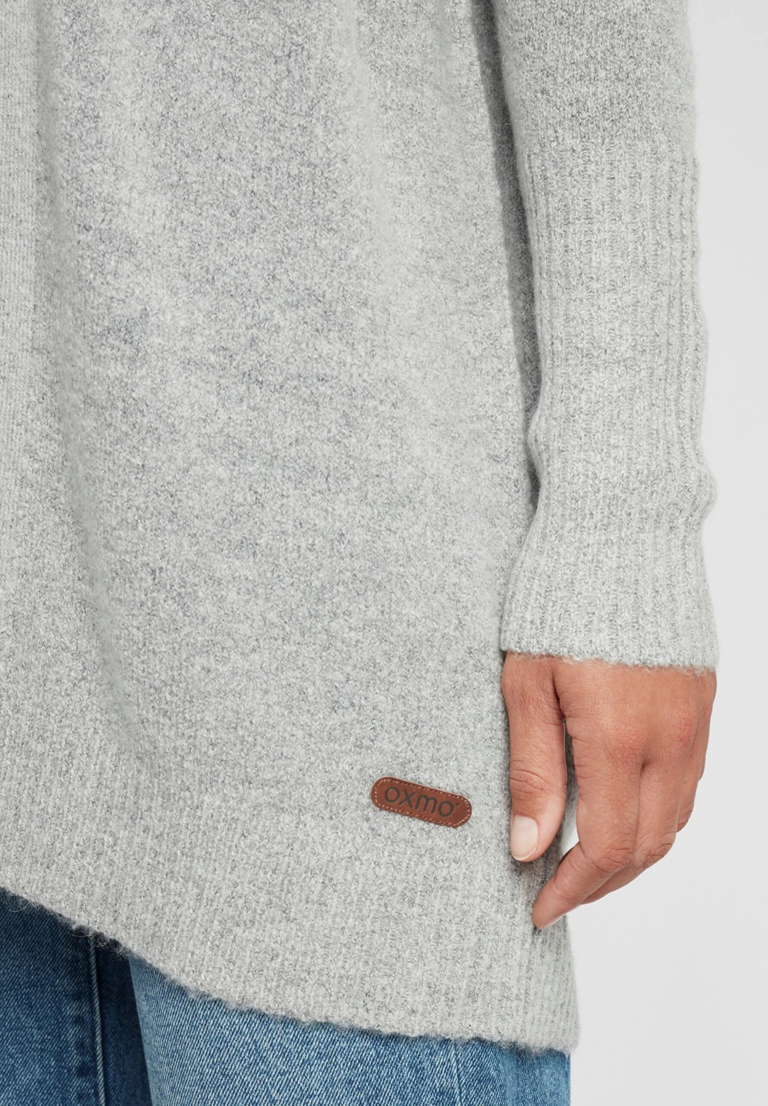 OXMO Oxgisele - Chaqueta De Punto - Light Grey Melange 5 OXMO Oxgisele - Chaqueta De Punto - Light Grey Melange - Imagen 5