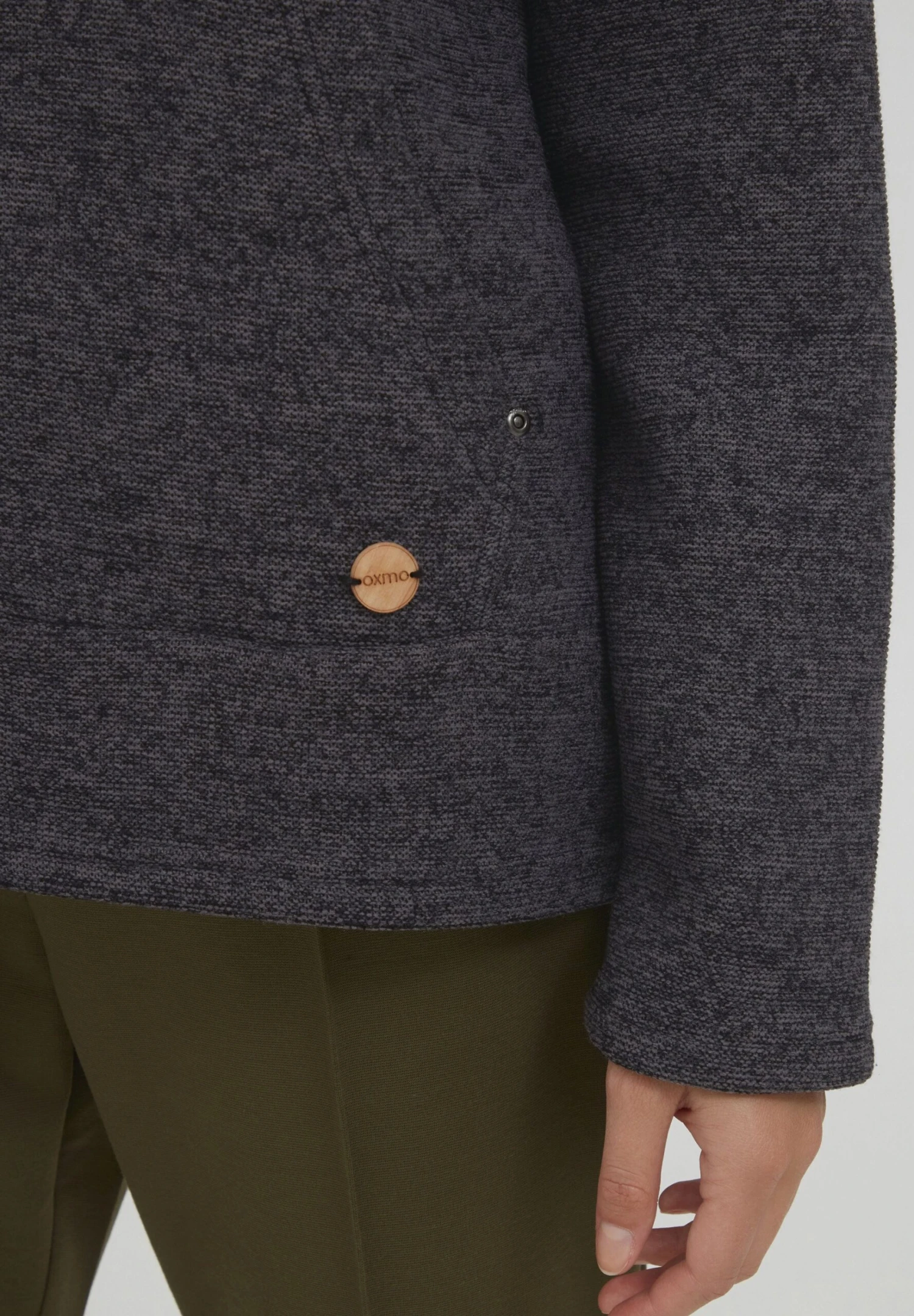 OXMO Oxfia - Sudadera Con Cremallera - Black 5 OXMO Oxfia - Sudadera Con Cremallera - Black - Imagen 5