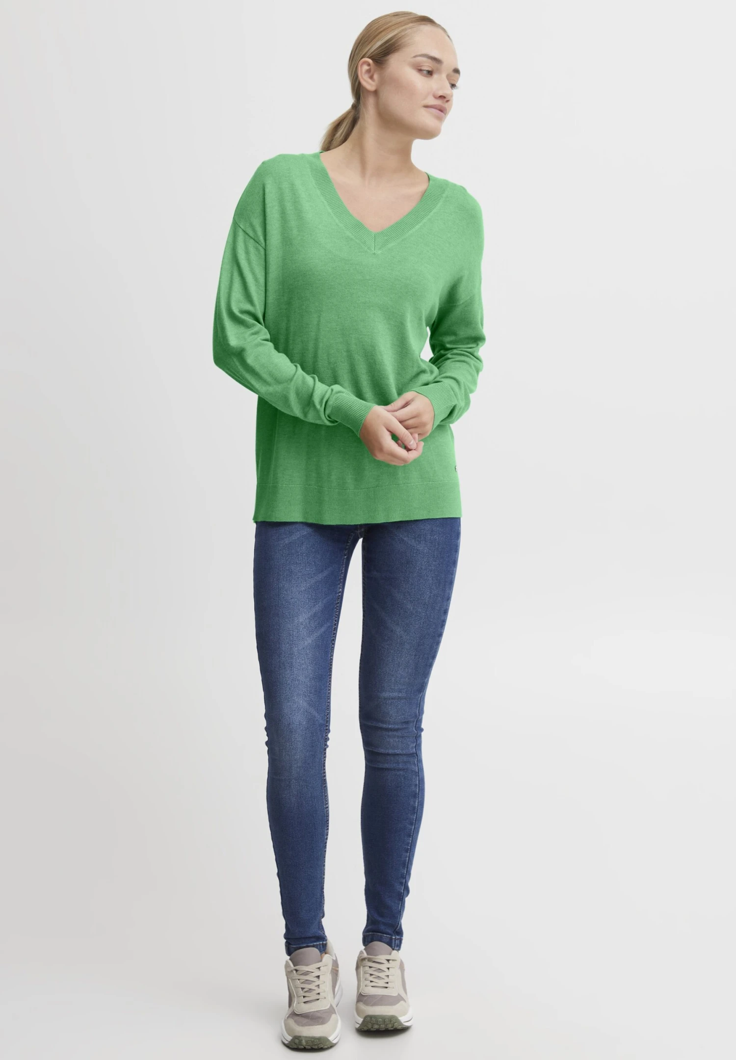 OXMO Oxhelle - Jersey De Punto - Ming Green Melange 2 OXMO Oxhelle - Jersey De Punto - Ming Green Melange - Imagen 2