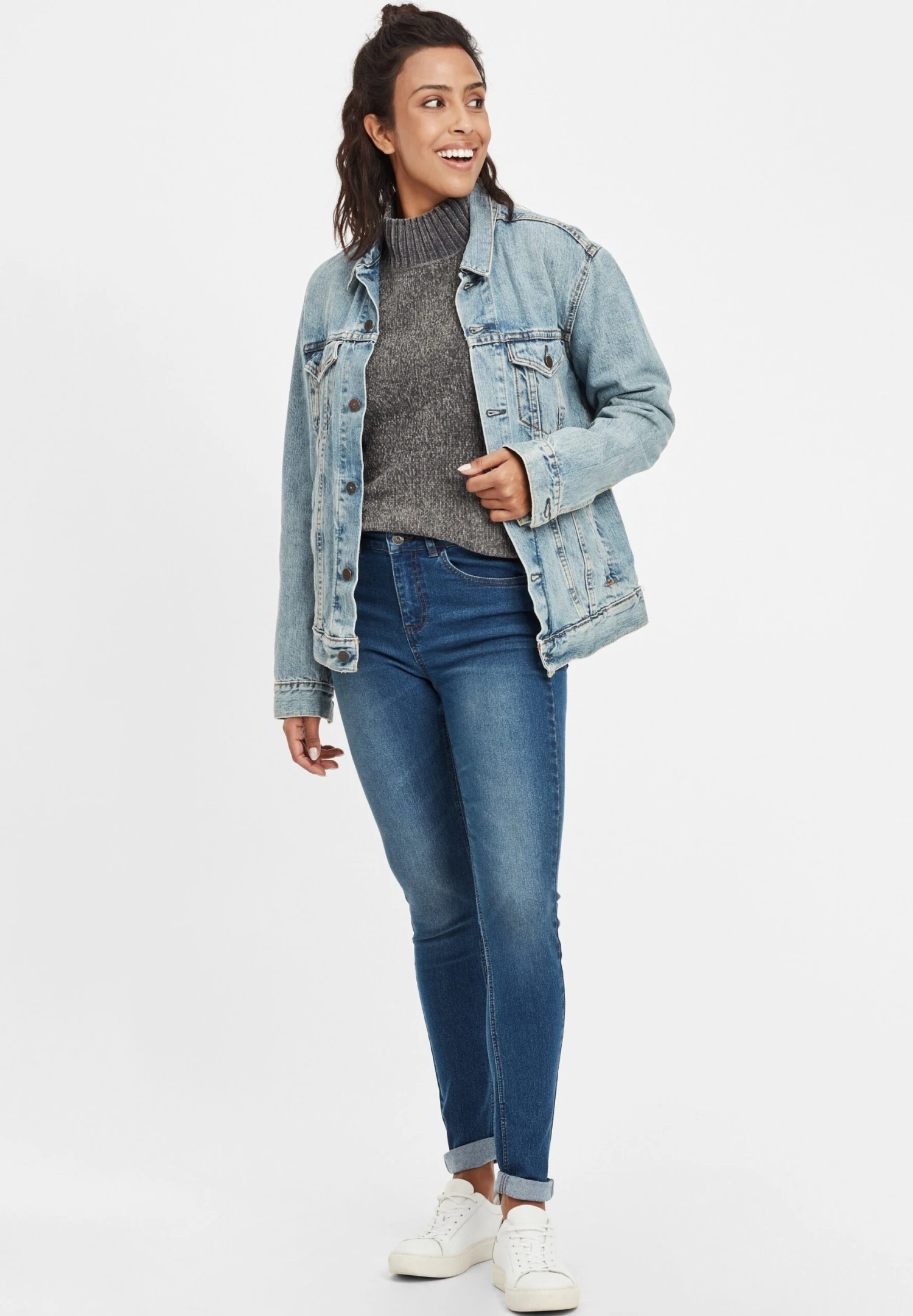 OXMO Oxlenna - Vaqueros Boyfriend - Antique Blue 2 OXMO Oxlenna - Vaqueros Boyfriend - Antique Blue - Imagen 2