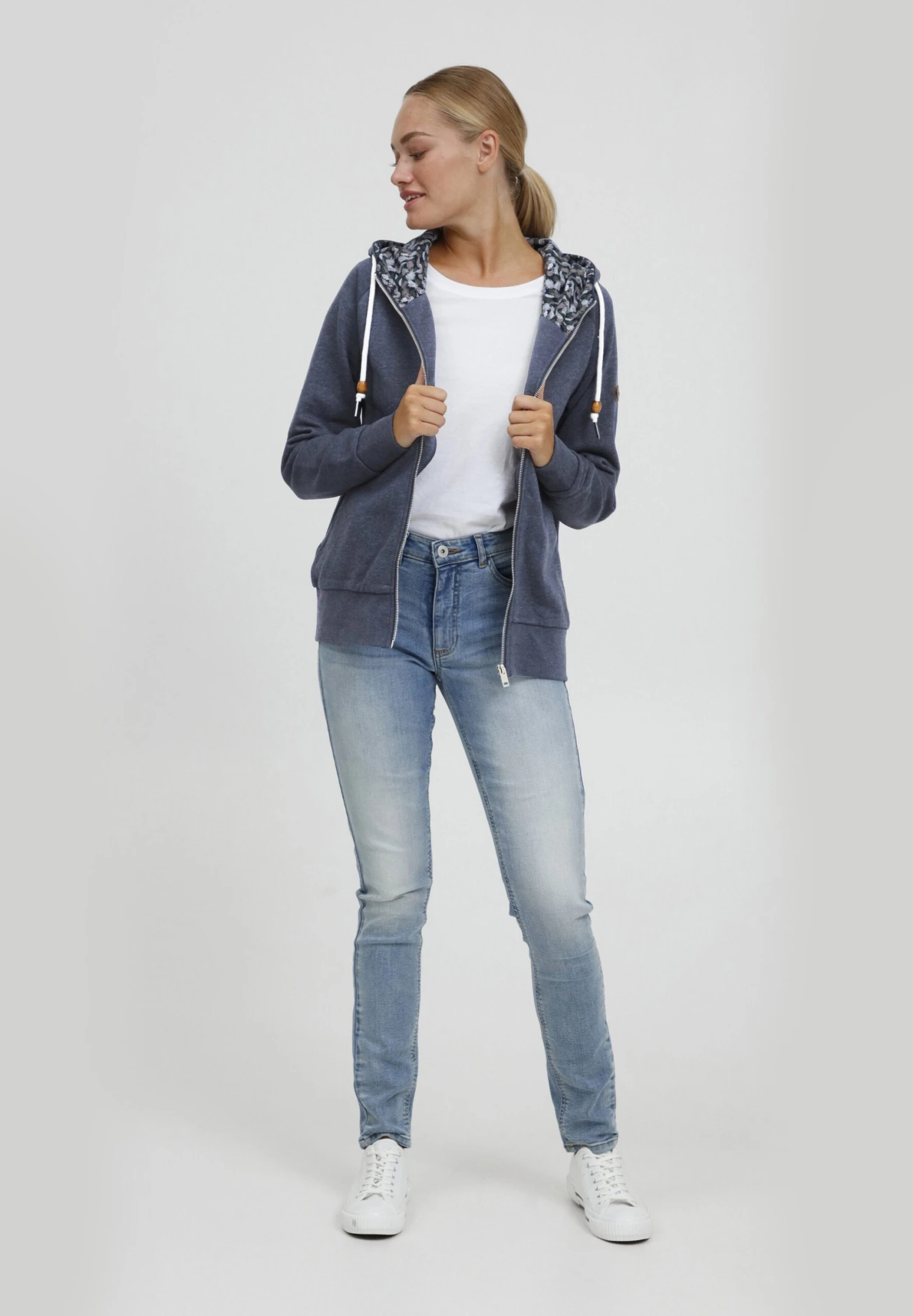 OXMO Oxulla - Sudadera Con Cremallera - Total Eclipse Melange 2 OXMO Oxulla - Sudadera Con Cremallera - Total Eclipse Melange - Imagen 2