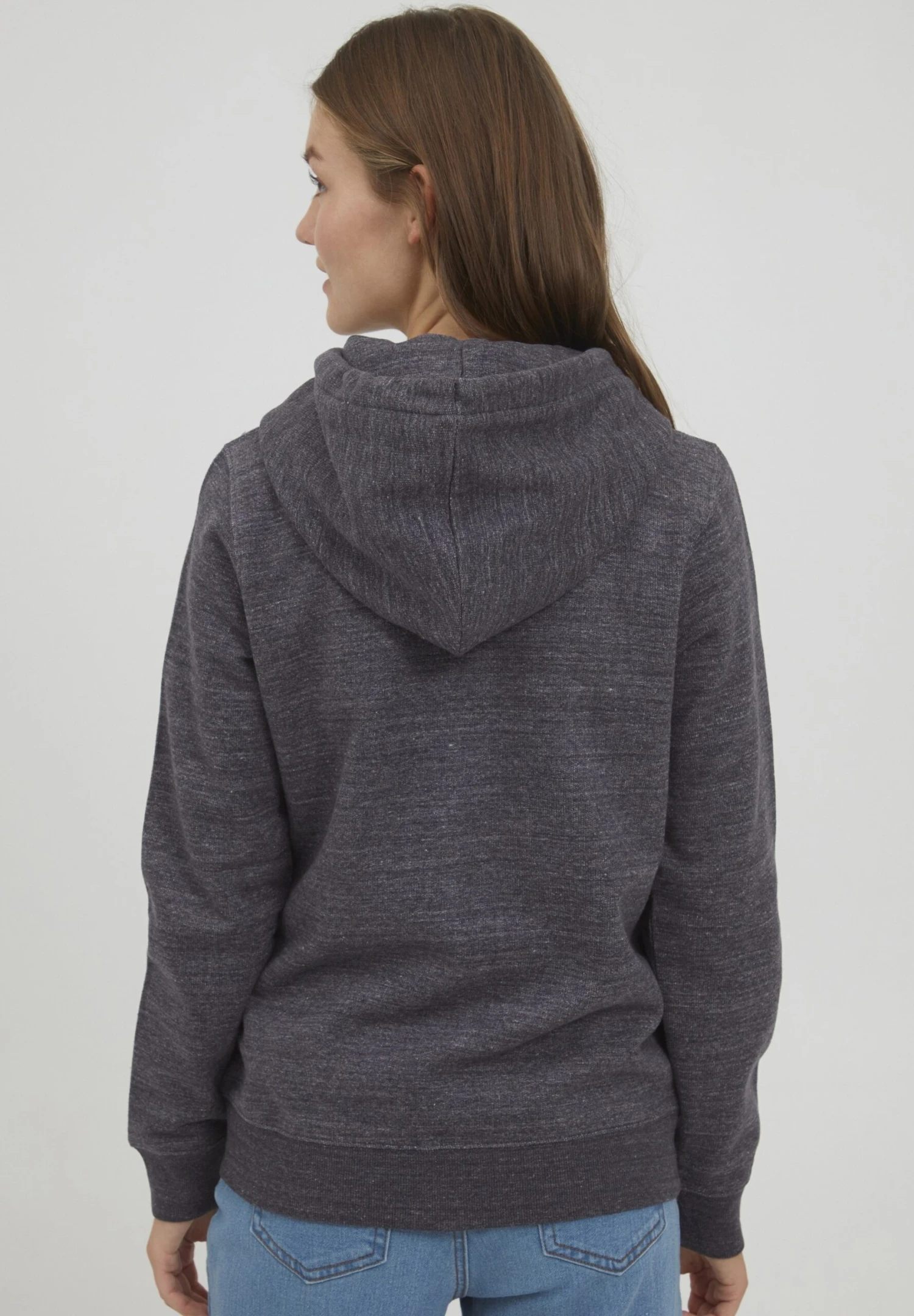 OXMO Oxhelna - Sudadera Con Cremallera - Black Melange 3 OXMO Oxhelna - Sudadera Con Cremallera - Black Melange - Imagen 3