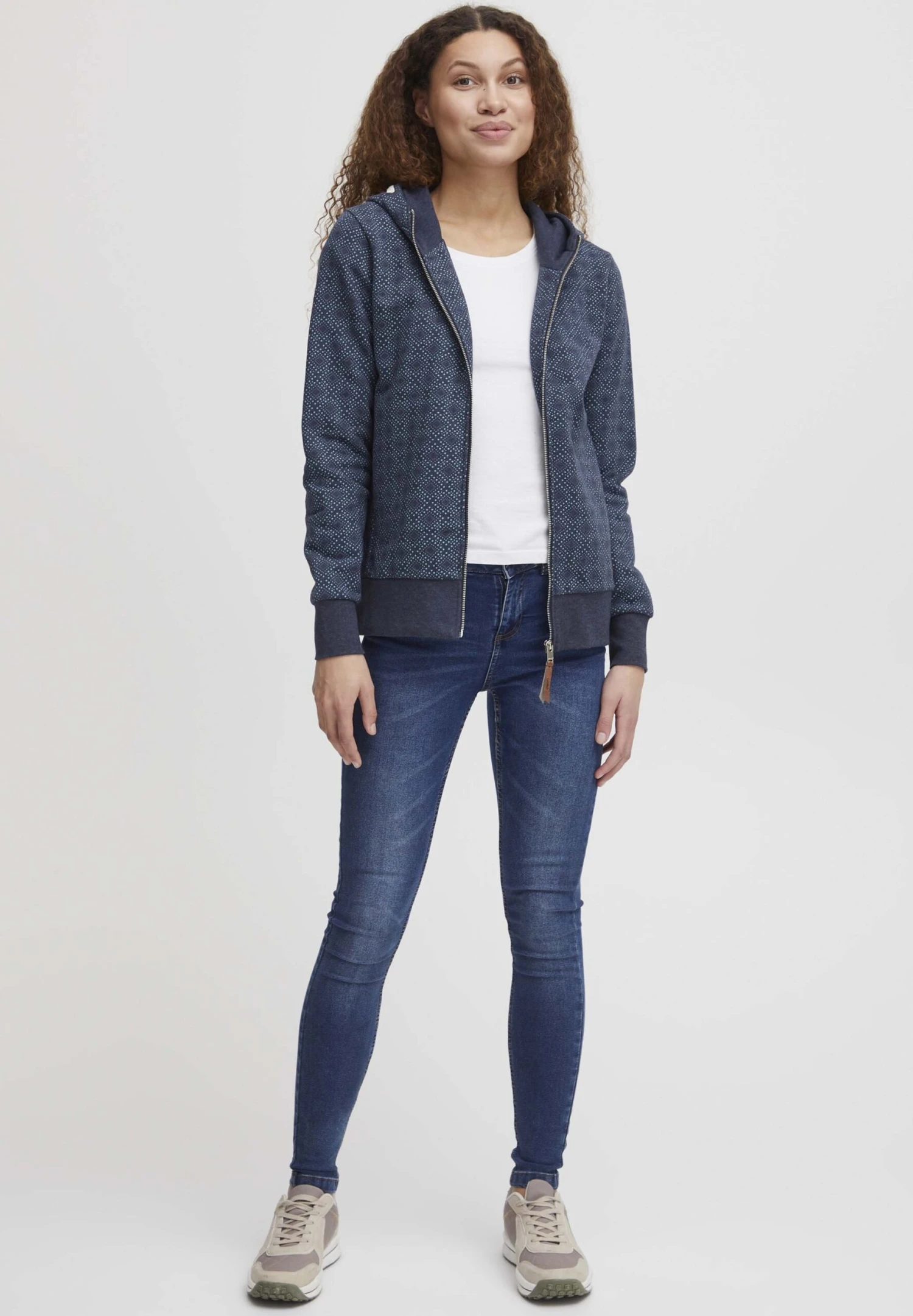 OXMO Vendela - Sudadera Con Cremallera - Total Eclipse Melange 2 OXMO Vendela - Sudadera Con Cremallera - Total Eclipse Melange - Imagen 2