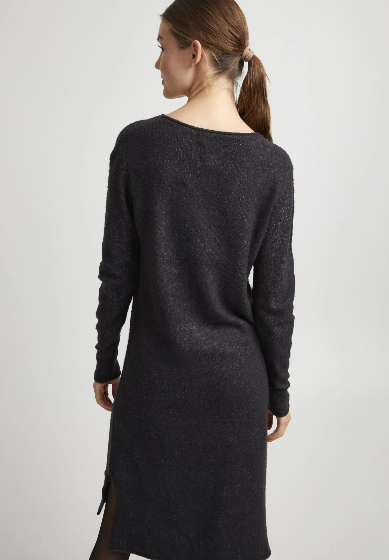 OXMO Oxida - Vestido De Punto - Dark Grey Melange 3 OXMO Oxida - Vestido De Punto - Dark Grey Melange - Imagen 3