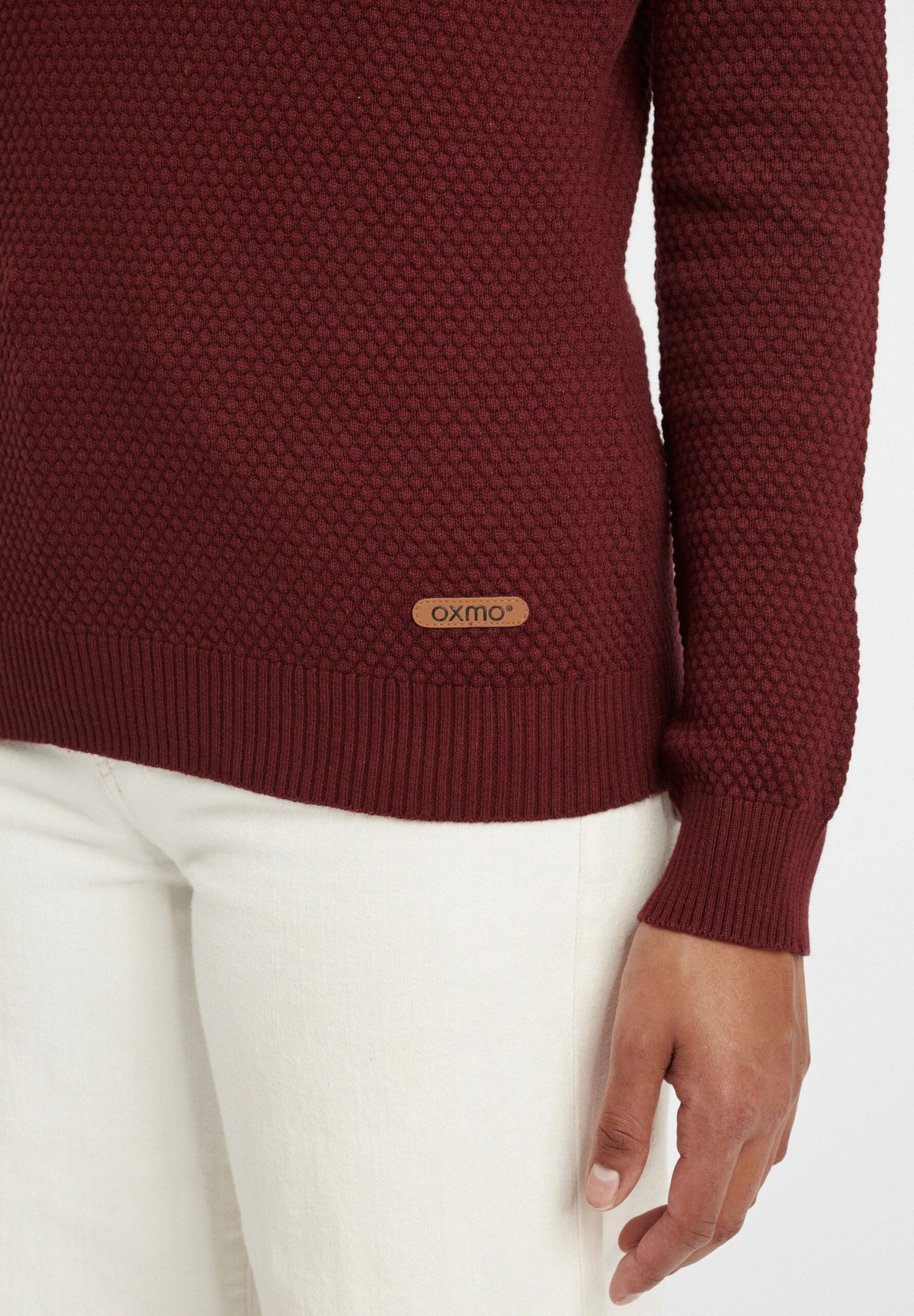 OXMO Oxsarah - Jersey De Punto - Wine Red 5 OXMO Oxsarah - Jersey De Punto - Wine Red - Imagen 5