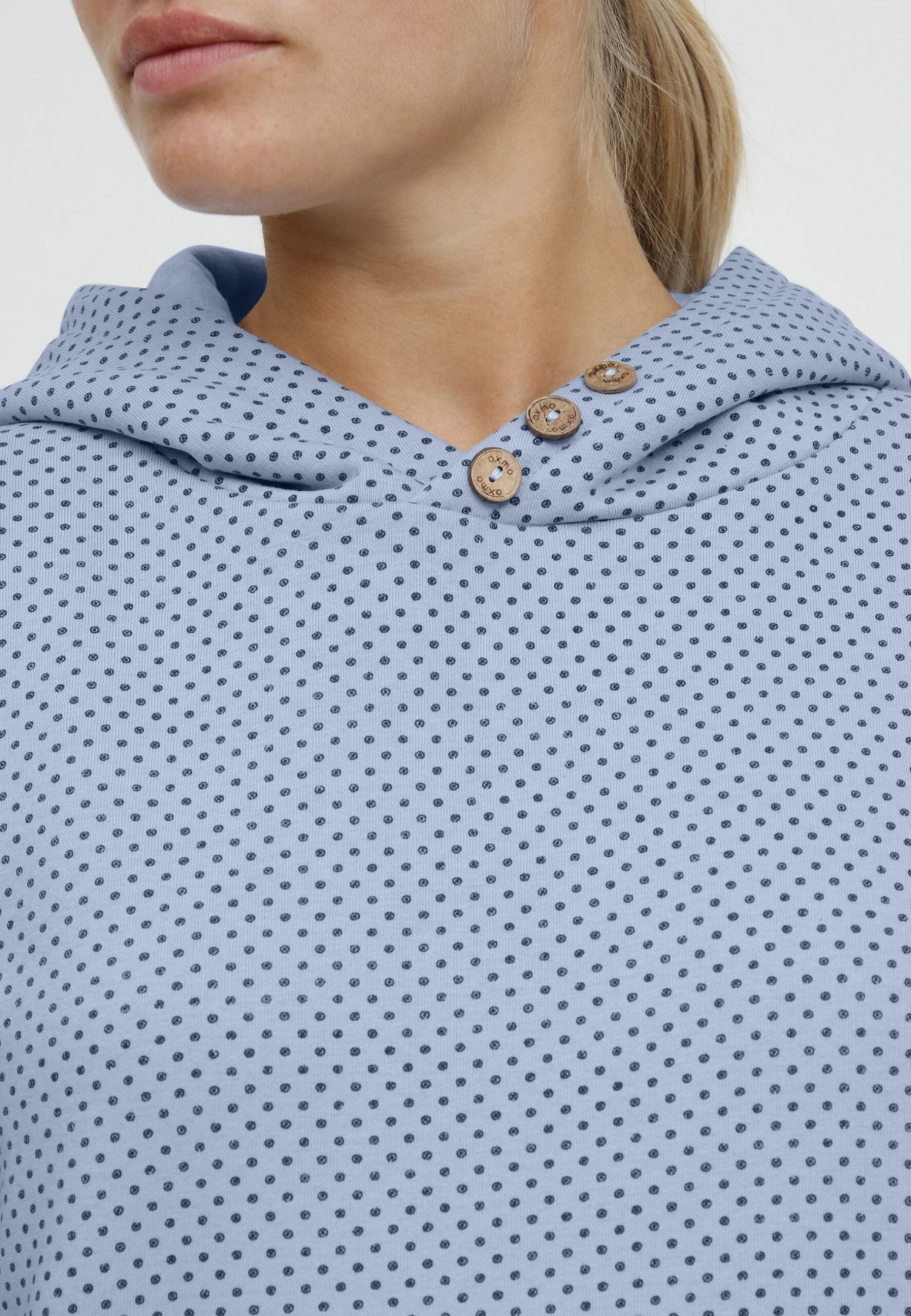 OXMO Oxvera - Jersey Con Capucha - Brunnera Blue 4 OXMO Oxvera - Jersey Con Capucha - Brunnera Blue - Imagen 4