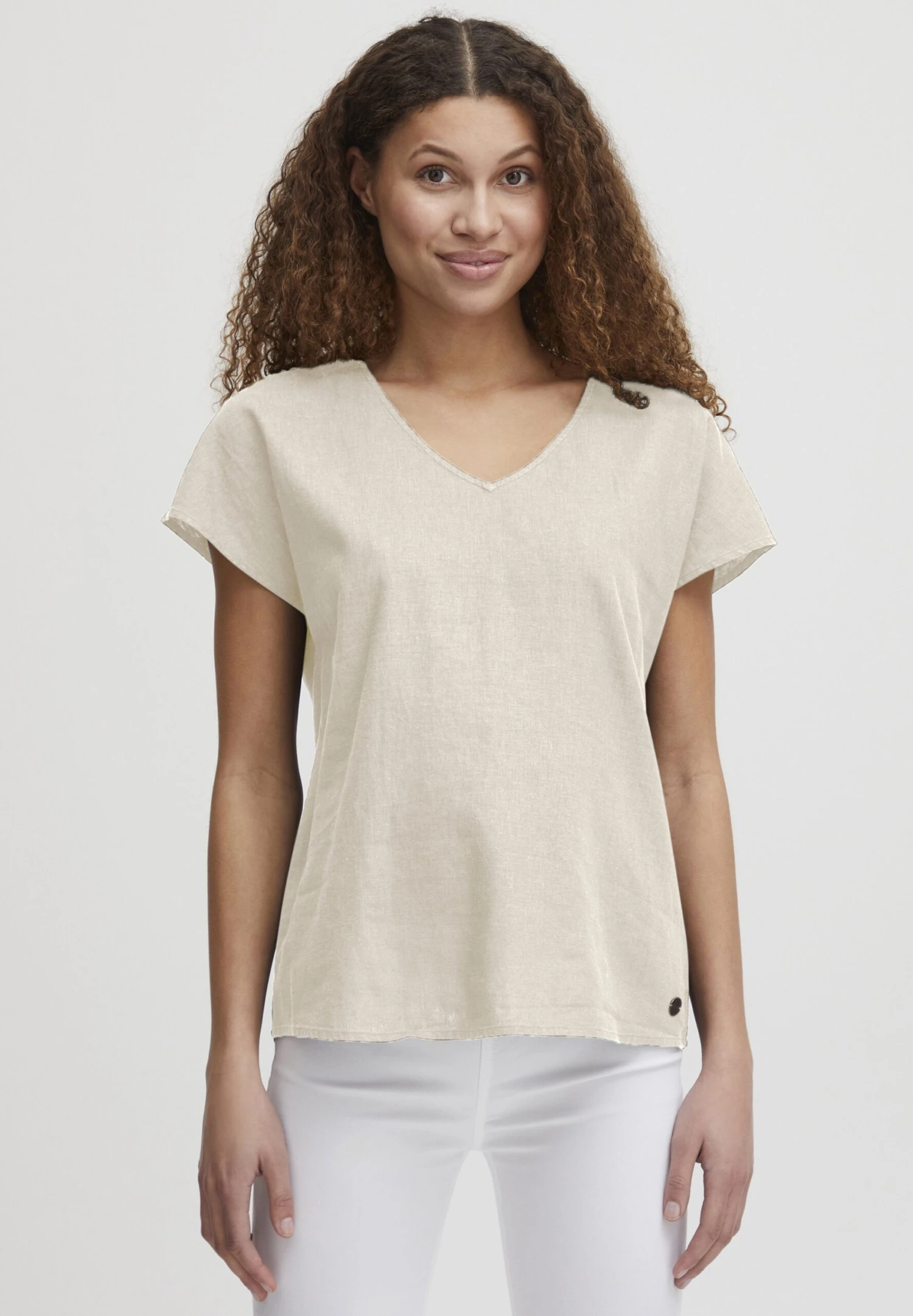 OXMO Sabine - Blusa - Cement 1 OXMO Sabine - Blusa - Cement