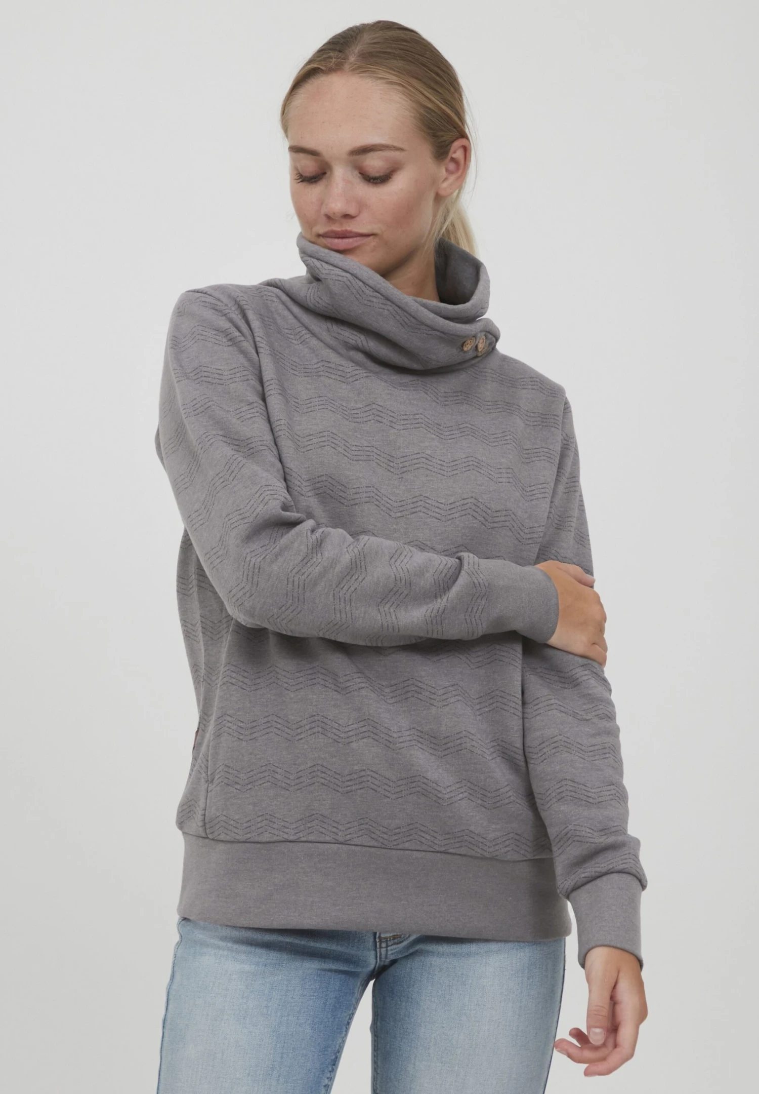 OXMO Oxvernita - Sudadera - Medium Grey Melange 1 OXMO Oxvernita - Sudadera - Medium Grey Melange
