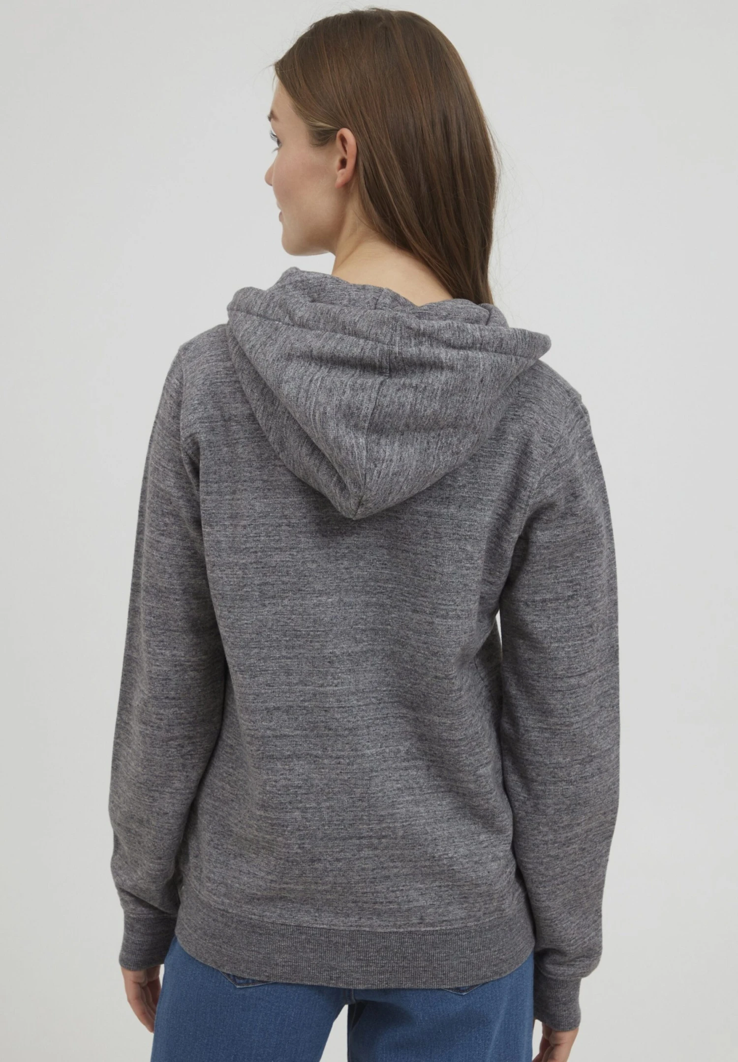 OXMO Oxhelna - Sudadera Con Cremallera - Pewter Melange 3 OXMO Oxhelna - Sudadera Con Cremallera - Pewter Melange - Imagen 3