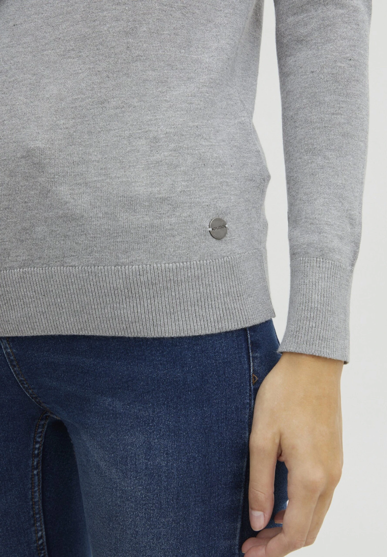 OXMO Katja - Jersey De Punto - Mid Grey Melange 5 OXMO Katja - Jersey De Punto - Mid Grey Melange - Imagen 5