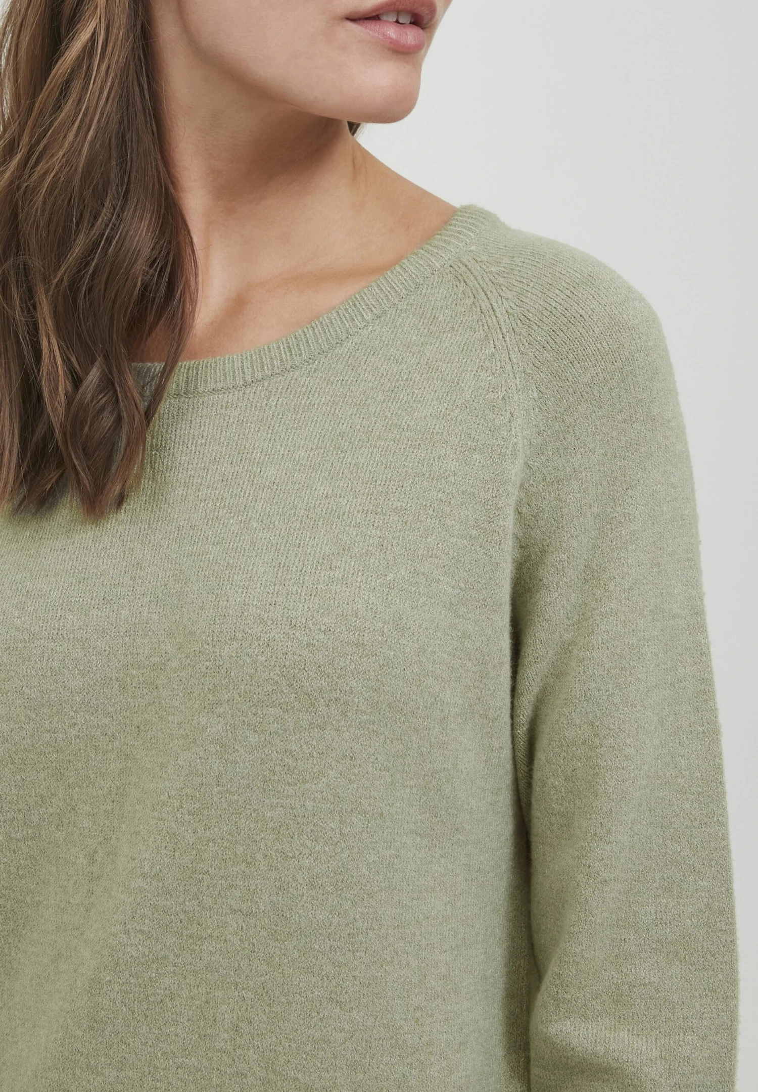 OXMO Oxmareen - Vestido De Punto - Vetiver Melange 4 OXMO Oxmareen - Vestido De Punto - Vetiver Melange - Imagen 4