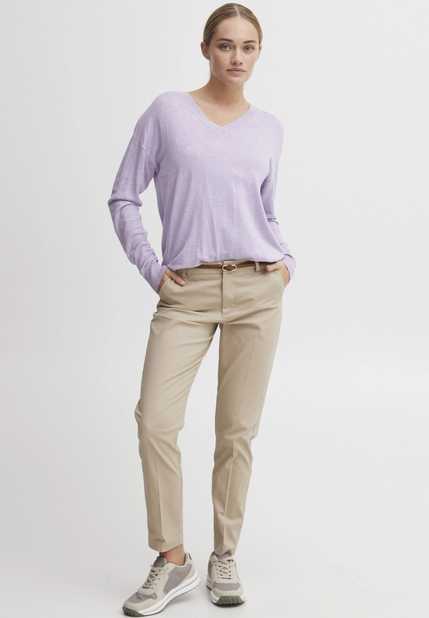 OXMO Oxdaisy Pa - Pantalones - Beige 2 OXMO Oxdaisy Pa - Pantalones - Beige - Imagen 2