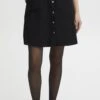 OXMO Oxjune - Falda Acampanada - Black