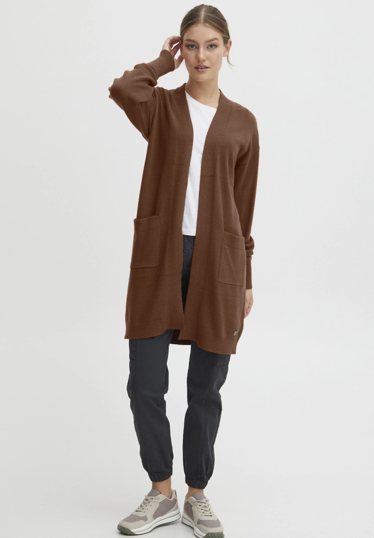 OXMO Oxritiana - Chaqueta De Punto - Brunette Melange 2 OXMO Oxritiana - Chaqueta De Punto - Brunette Melange - Imagen 2