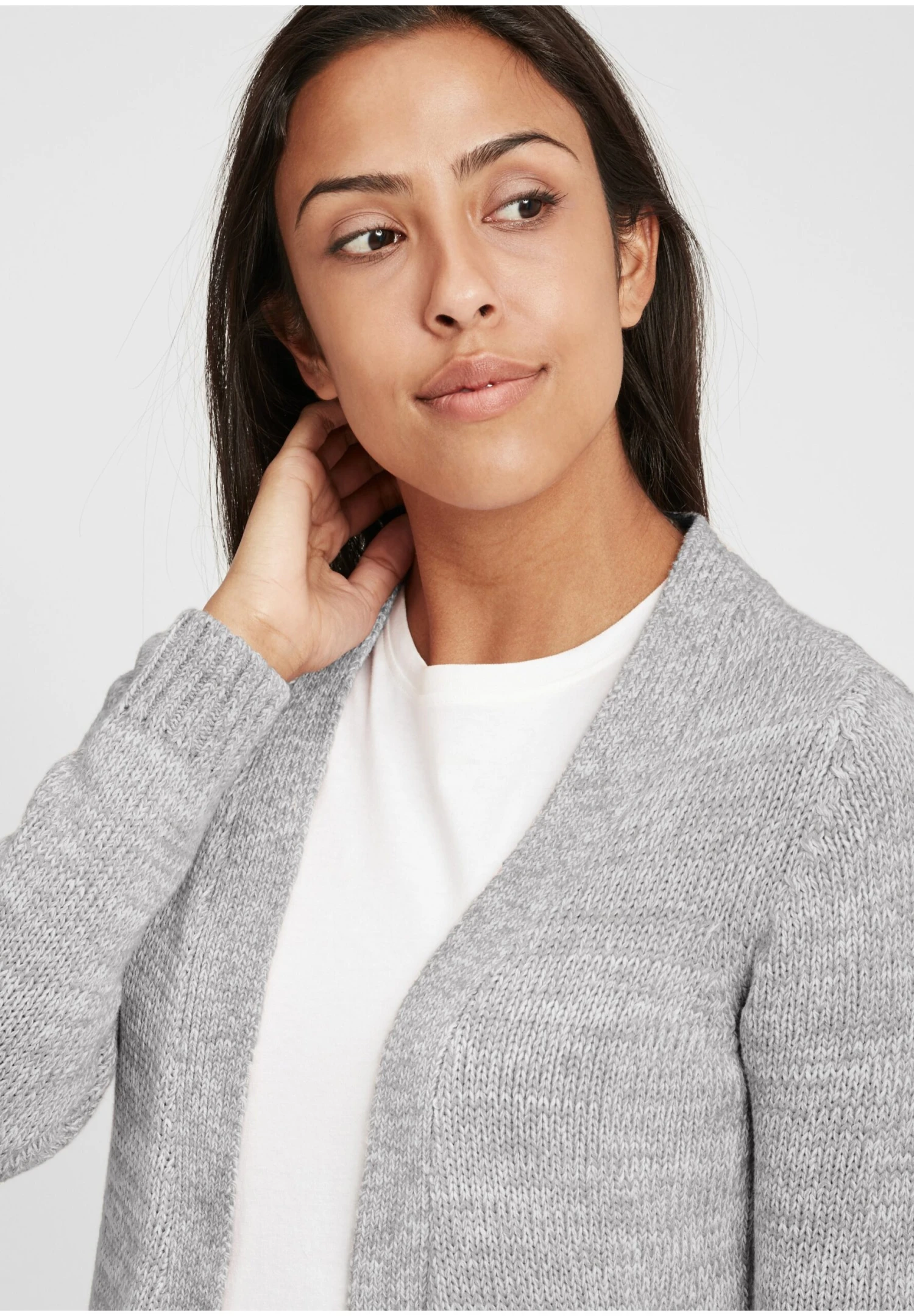 OXMO Oxphiletta - Chaqueta De Punto - Lig Grey M 4 OXMO Oxphiletta - Chaqueta De Punto - Lig Grey M - Imagen 4