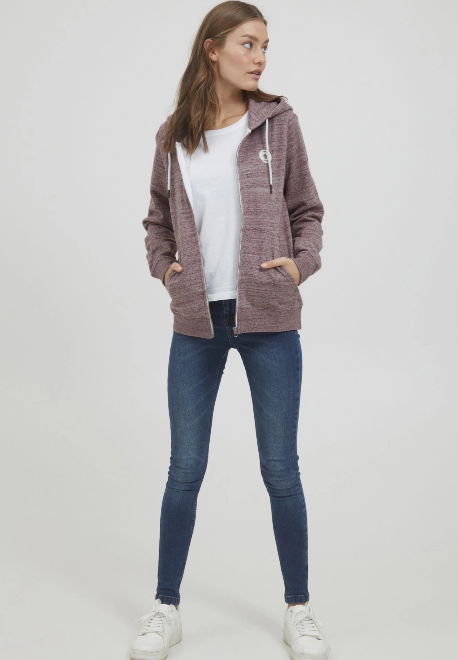 OXMO Oxhelna - Sudadera Con Cremallera - Chocolate Truffle Melange 2 OXMO Oxhelna - Sudadera Con Cremallera - Chocolate Truffle Melange - Imagen 2