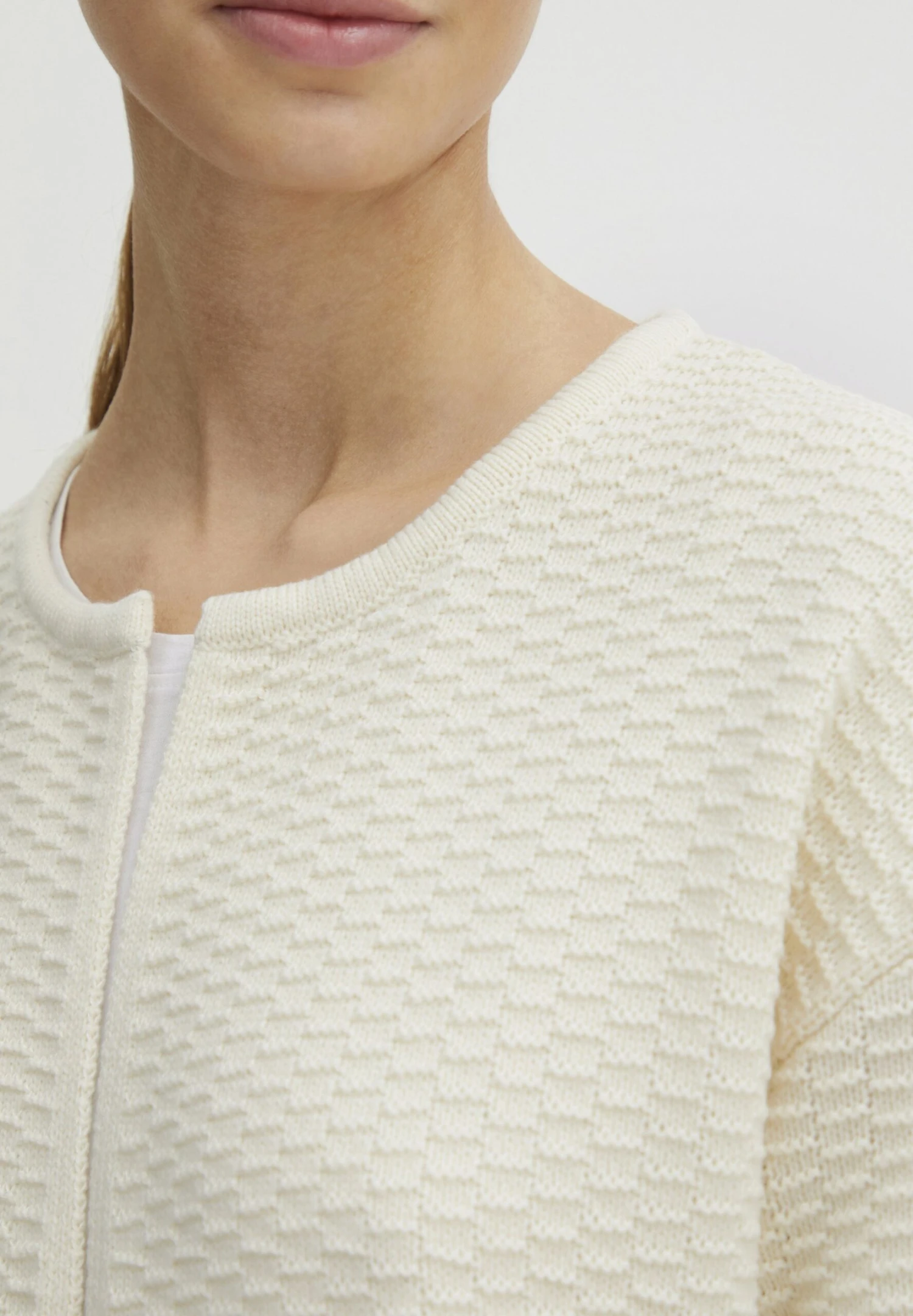 OXMO Oxmiline - Chaqueta De Punto - Birch 4 OXMO Oxmiline - Chaqueta De Punto - Birch - Imagen 4