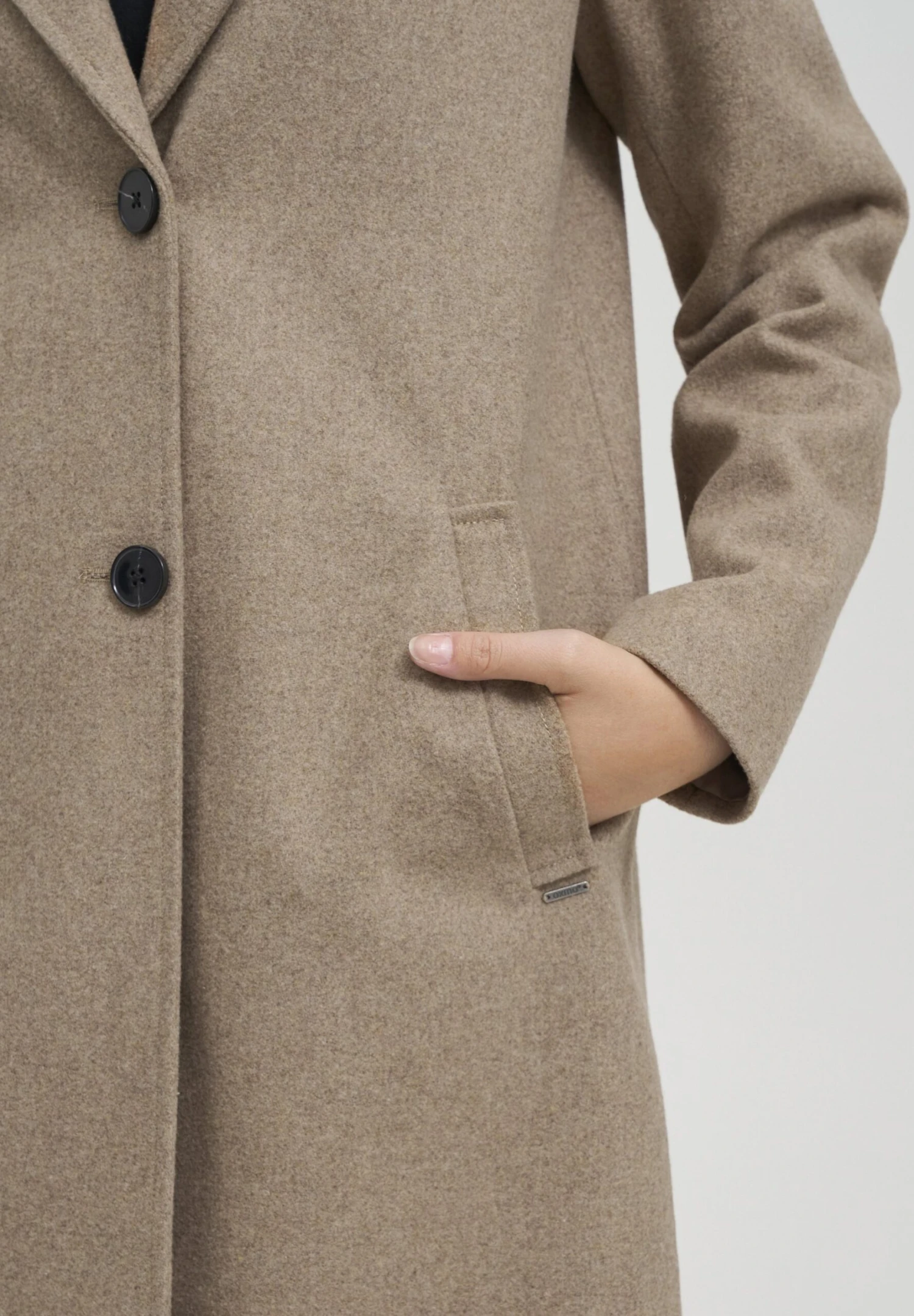 OXMO Oxneta - Abrigo Clásico - Dune Melange 5 OXMO Oxneta - Abrigo Clásico - Dune Melange - Imagen 5