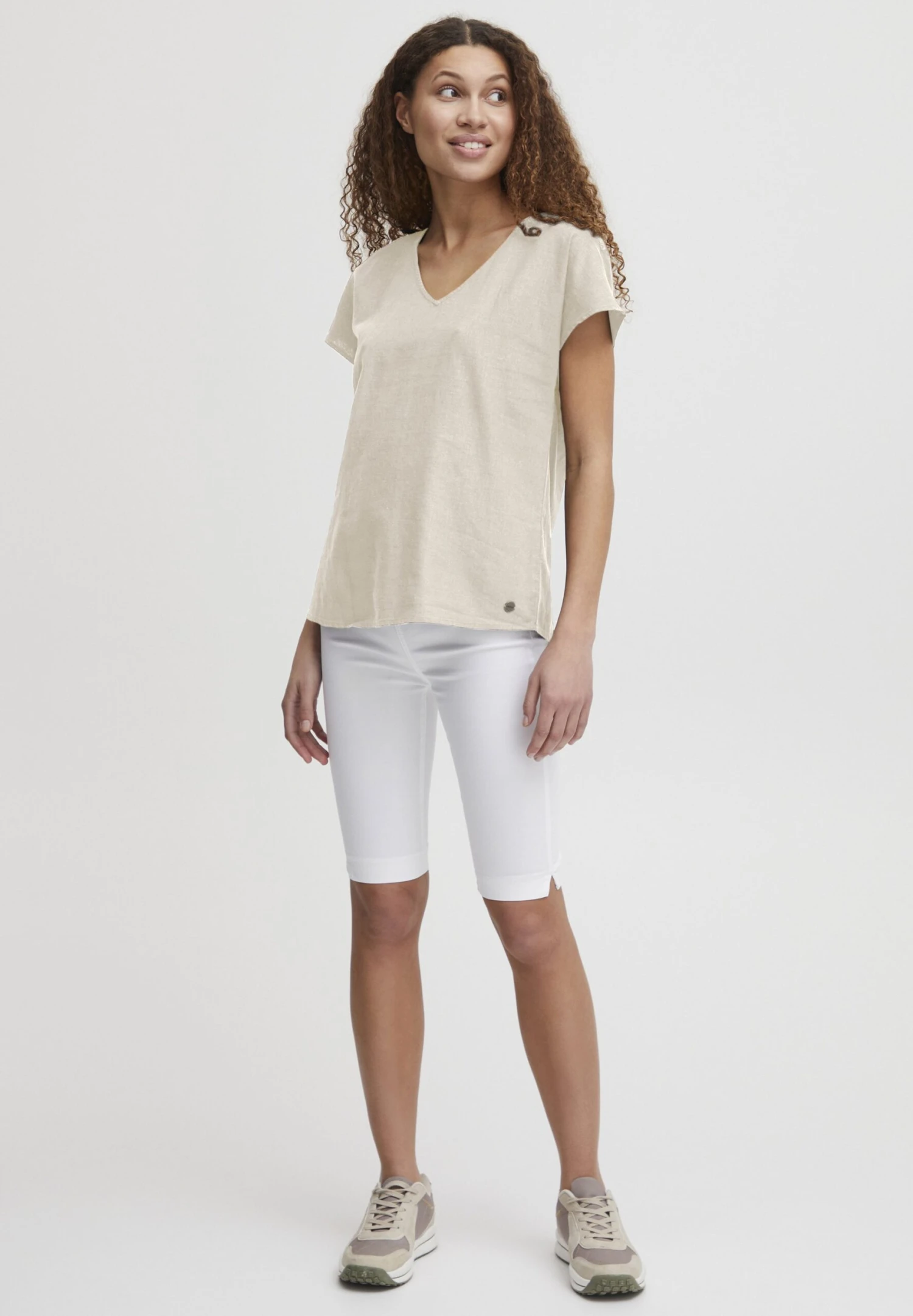 OXMO Sabine - Blusa - Cement 2 OXMO Sabine - Blusa - Cement - Imagen 2