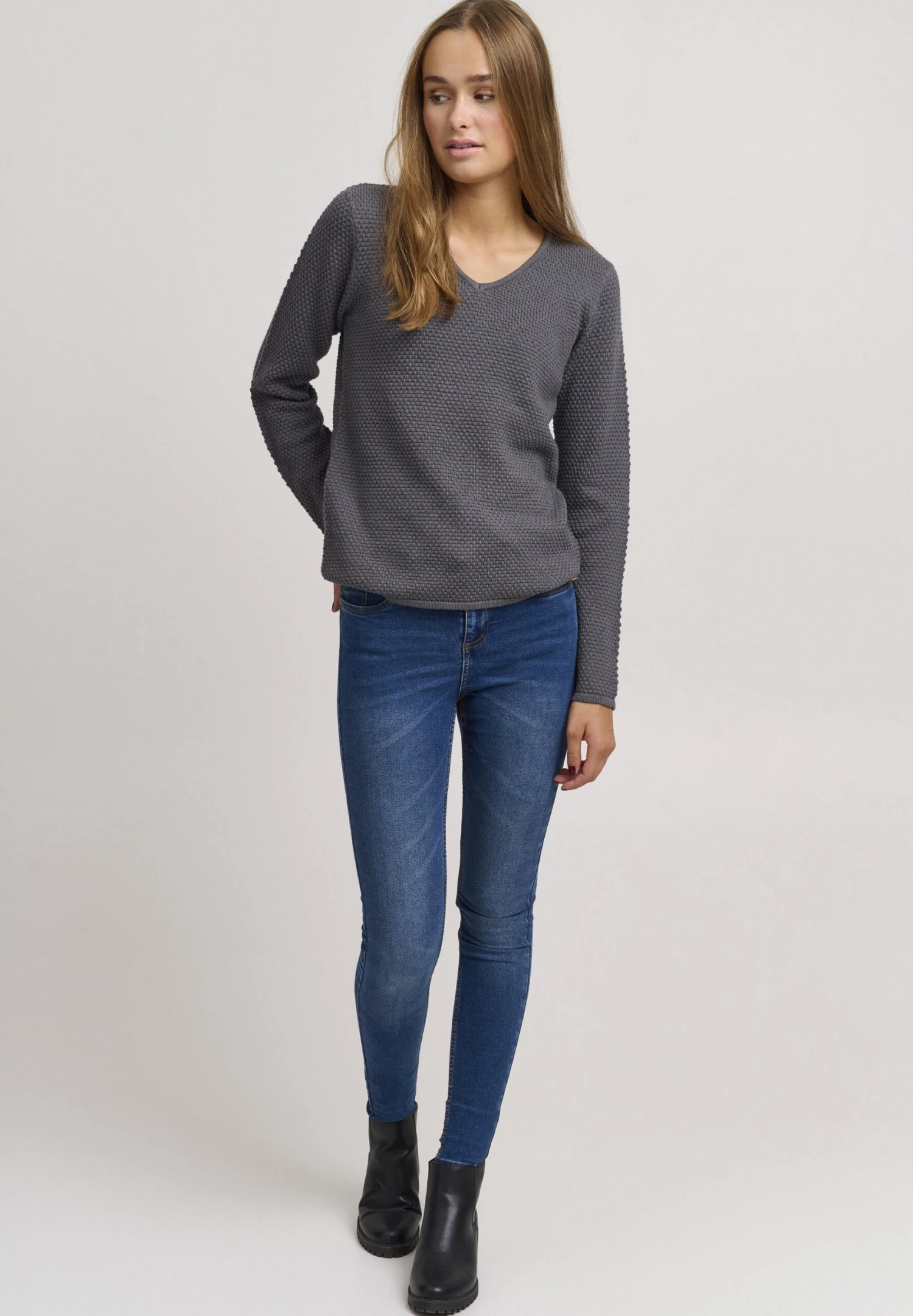 OXMO Oxhanna - Jersey De Punto - Pewter 2 OXMO Oxhanna - Jersey De Punto - Pewter - Imagen 2