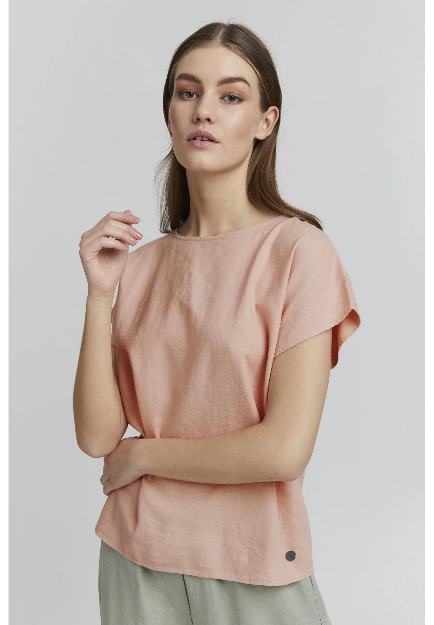 OXMO Arnora - Blusa - Coral Cloud 1 OXMO Arnora - Blusa - Coral Cloud