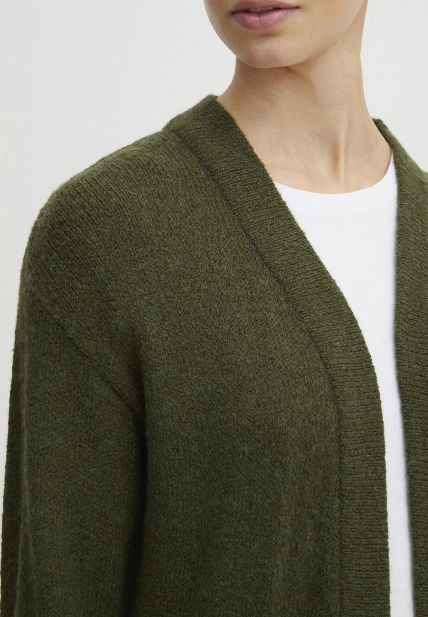 OXMO Oxsally - Chaqueta De Punto - Rifle Green Melange 4 OXMO Oxsally - Chaqueta De Punto - Rifle Green Melange - Imagen 4