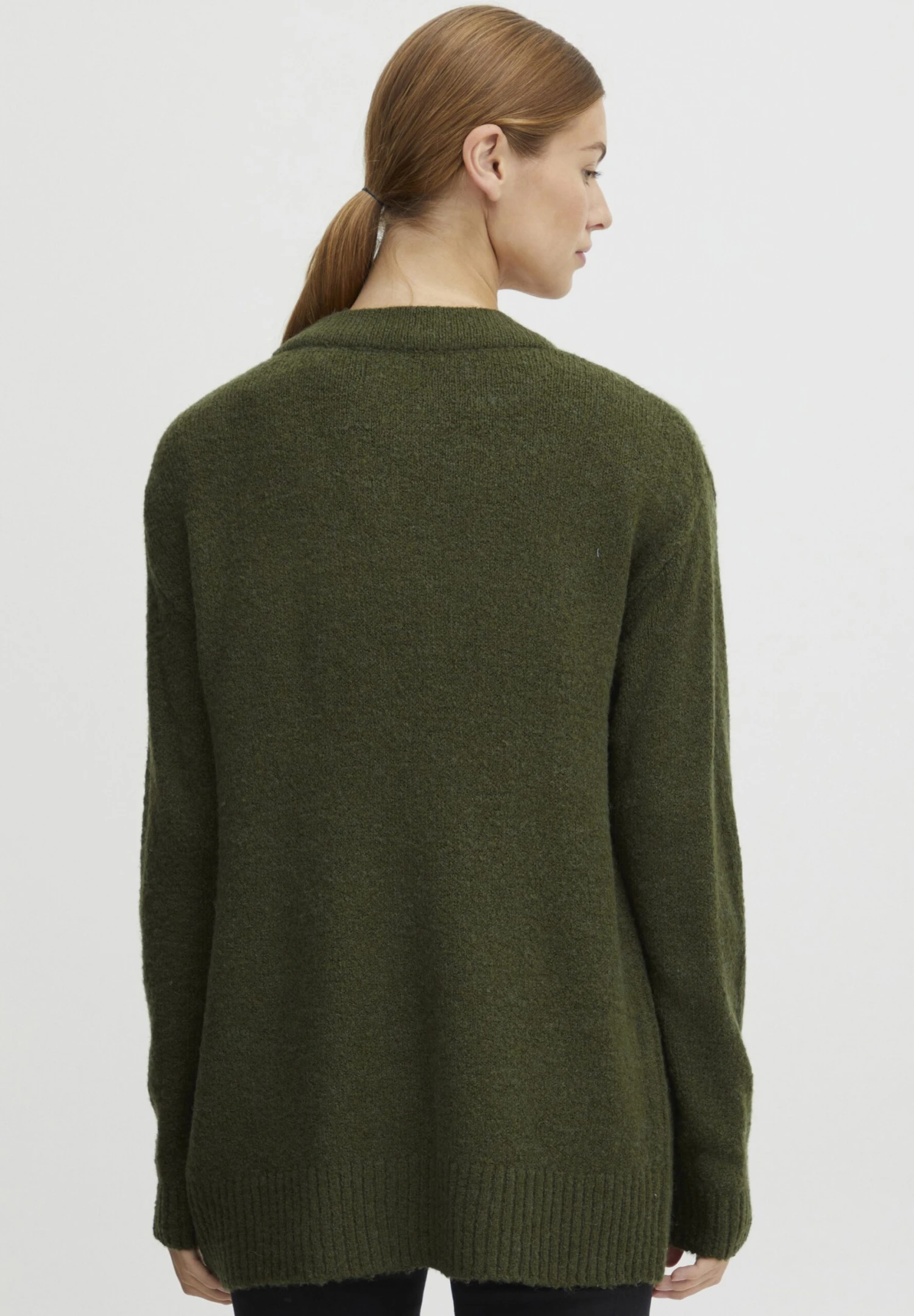 OXMO Oxsally - Chaqueta De Punto - Rifle Green Melange 3 OXMO Oxsally - Chaqueta De Punto - Rifle Green Melange - Imagen 3