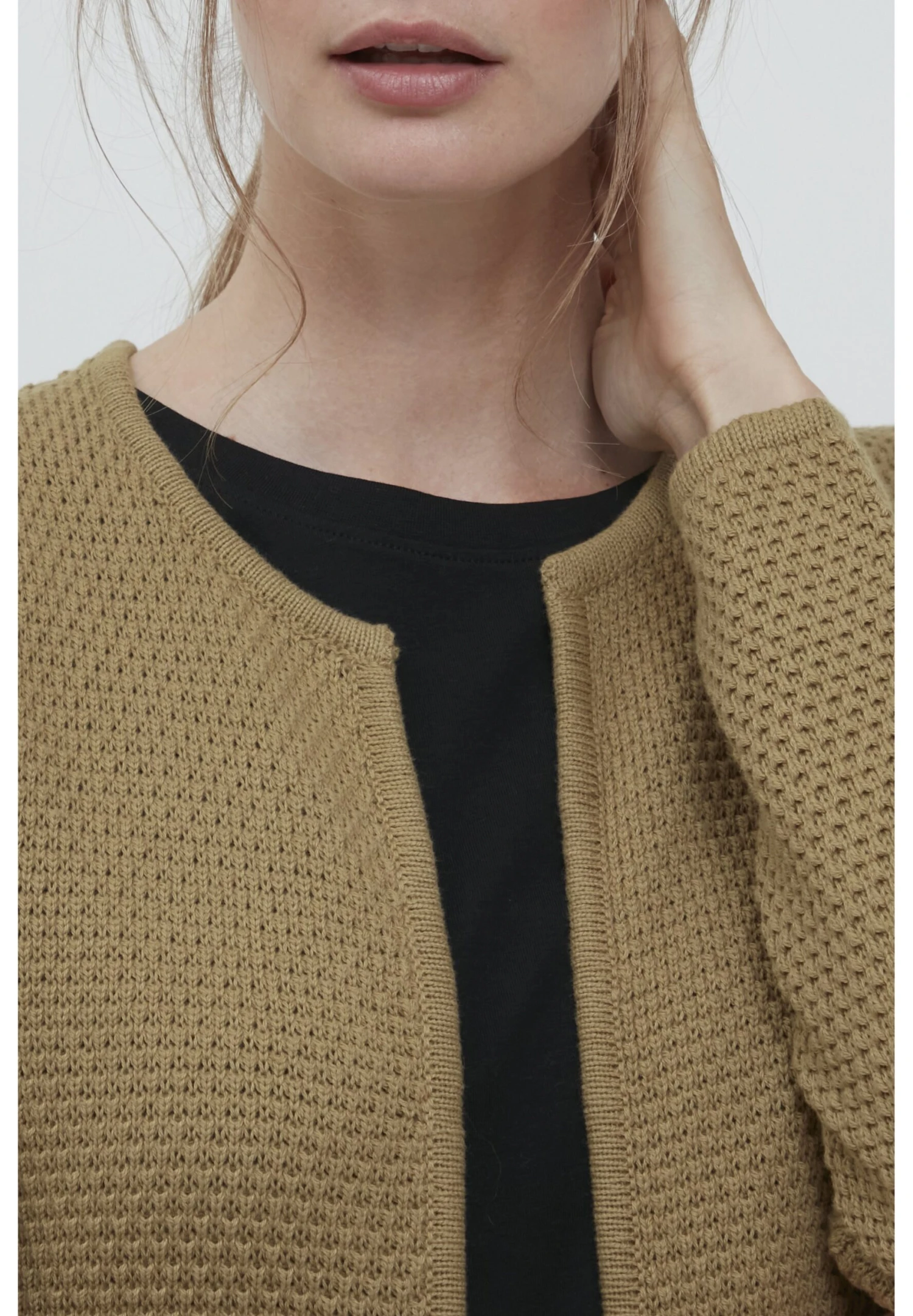 OXMO Oxhilda - Chaqueta De Punto - Kelp 4 OXMO Oxhilda - Chaqueta De Punto - Kelp - Imagen 4