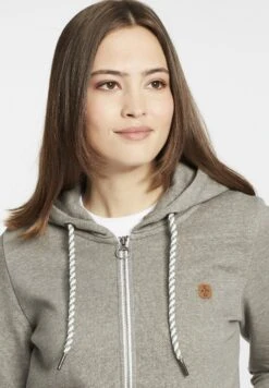 OXMO Celia - Sudadera Con Cremallera - Medium Grey Melange -OXMO Tienda En Línea ee8700df617044f789756c589cc56ddc