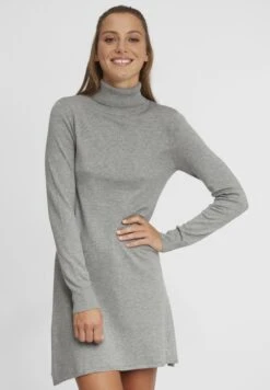 OXMO Oxwinala - Vestido De Punto - Medium Grey Melange