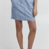 OXMO Oxlille - Falda Vaquera - Light Blue Denim