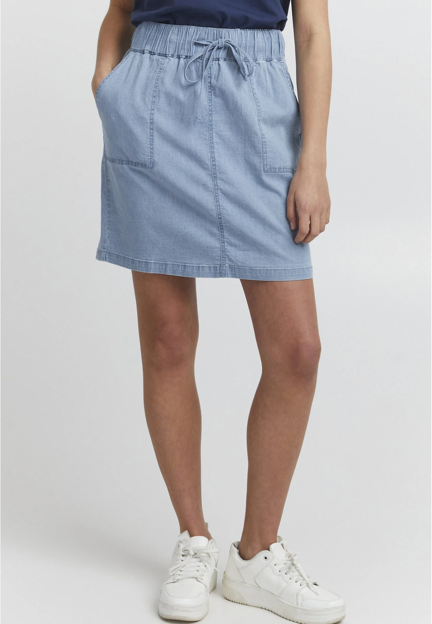 OXMO Oxlille - Falda Vaquera - Light Blue Denim 1 OXMO Oxlille - Falda Vaquera - Light Blue Denim