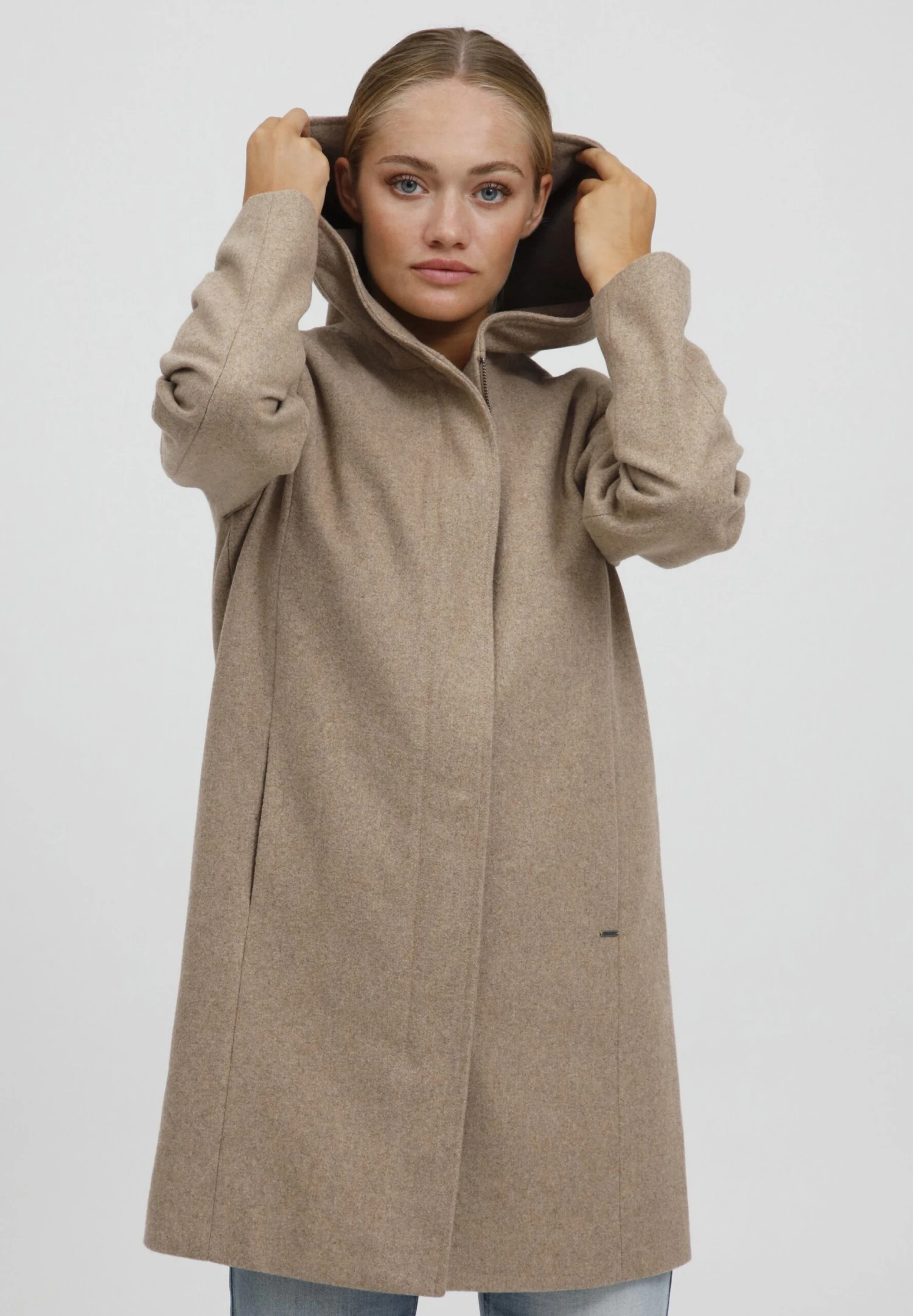 OXMO Oxnelina - Abrigo De Invierno - Dune Melange 1 OXMO Oxnelina - Abrigo De Invierno - Dune Melange