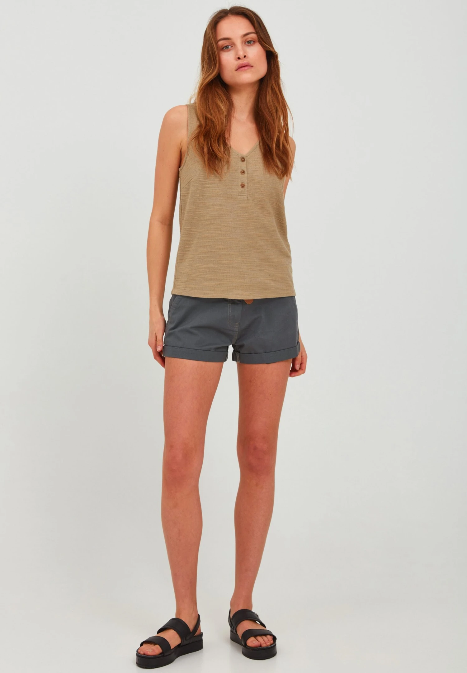 OXMO Oxchanett - Shorts - Dark Grey 2 OXMO Oxchanett - Shorts - Dark Grey - Imagen 2