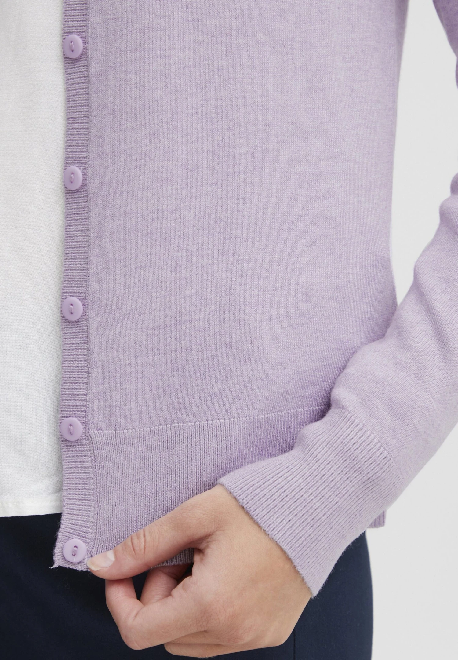 OXMO Oxhelene - Chaqueta De Punto - Purple Rose Melange 5 OXMO Oxhelene - Chaqueta De Punto - Purple Rose Melange - Imagen 5