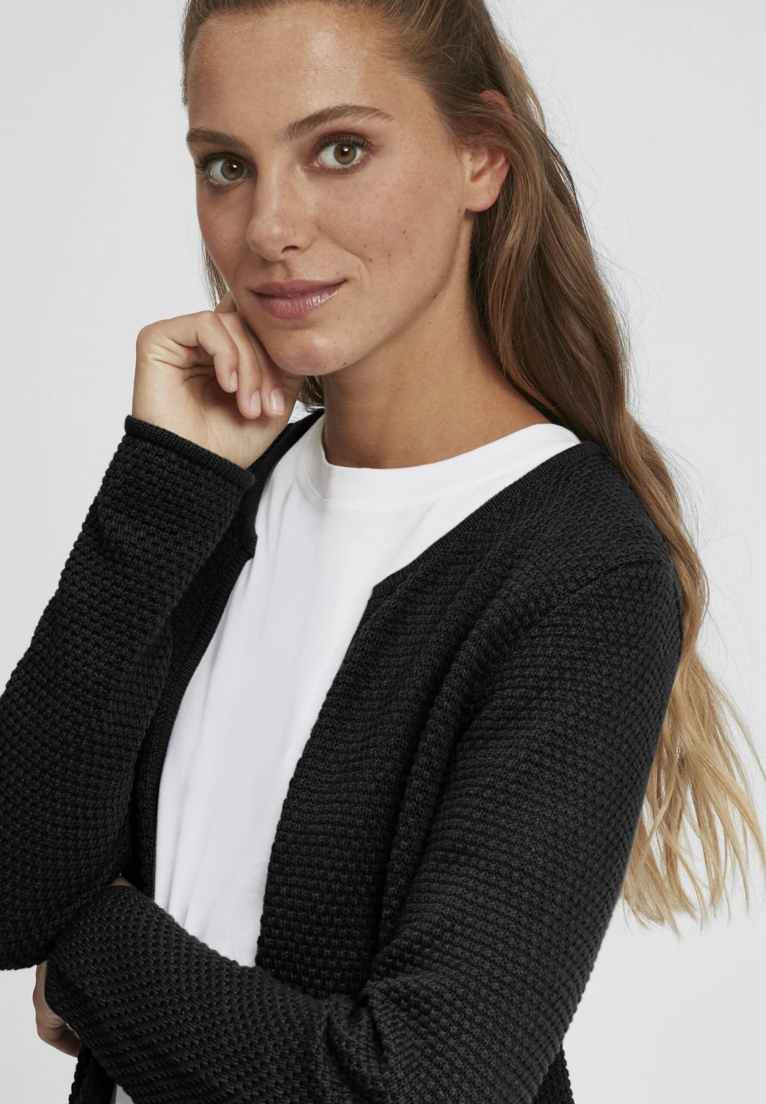 OXMO Oxhilda - Chaqueta De Punto - Black 4 OXMO Oxhilda - Chaqueta De Punto - Black - Imagen 4