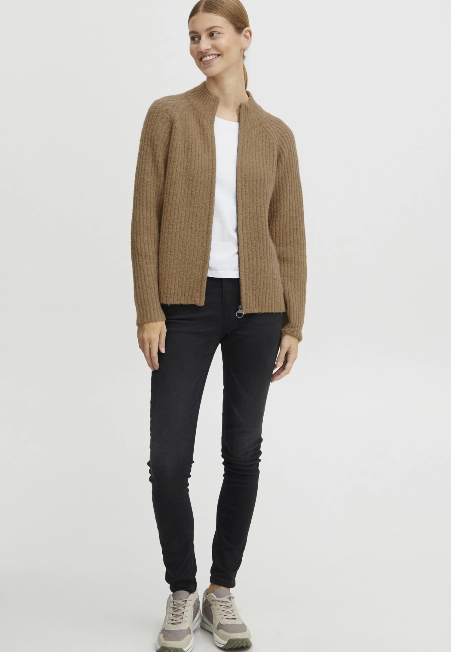 OXMO Sal - Chaqueta De Punto - Tannin Melange 2 OXMO Sal - Chaqueta De Punto - Tannin Melange - Imagen 2