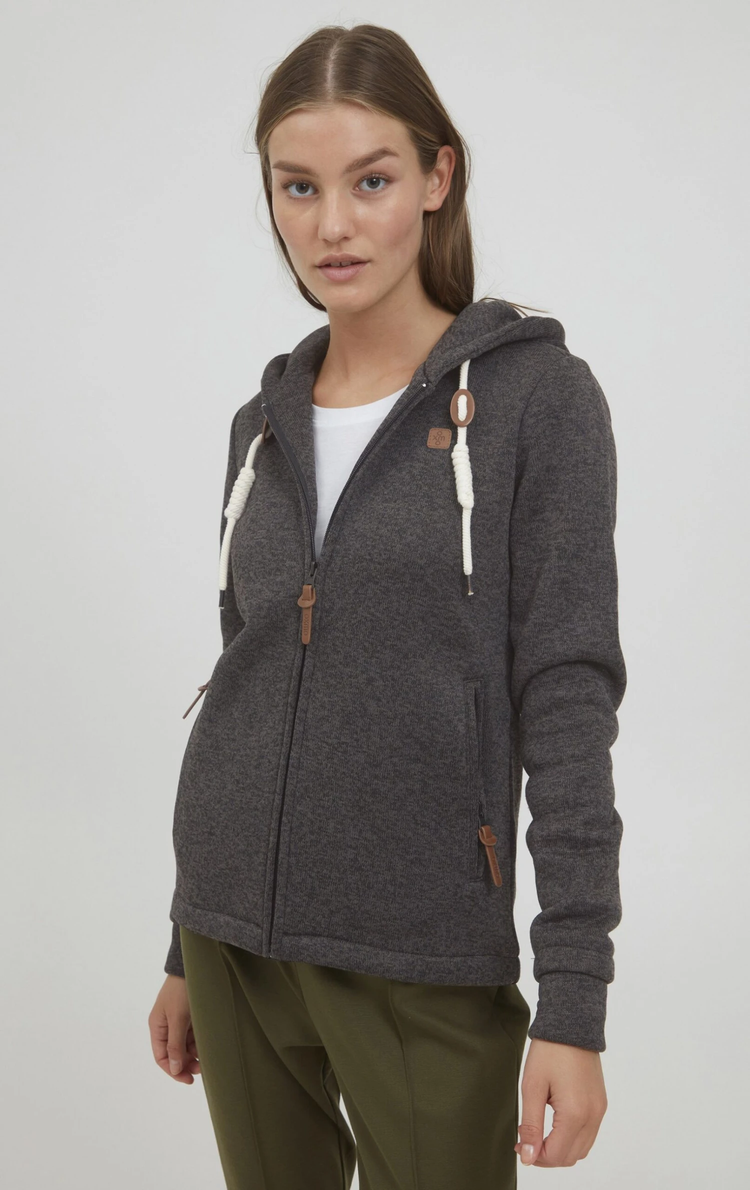 OXMO Oxthory - Sudadera Con Cremallera - True Black 1 OXMO Oxthory - Sudadera Con Cremallera - True Black