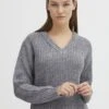 OXMO Nanny - Jersey De Punto - Medium Grey Melange