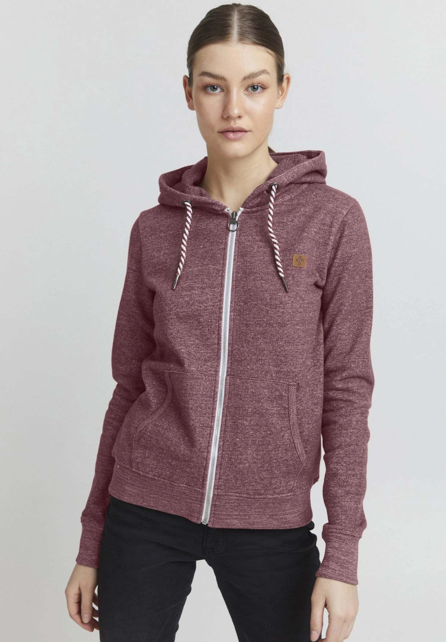 OXMO Celia - Sudadera Con Cremallera - Wine Red Melange 1 OXMO Celia - Sudadera Con Cremallera - Wine Red Melange