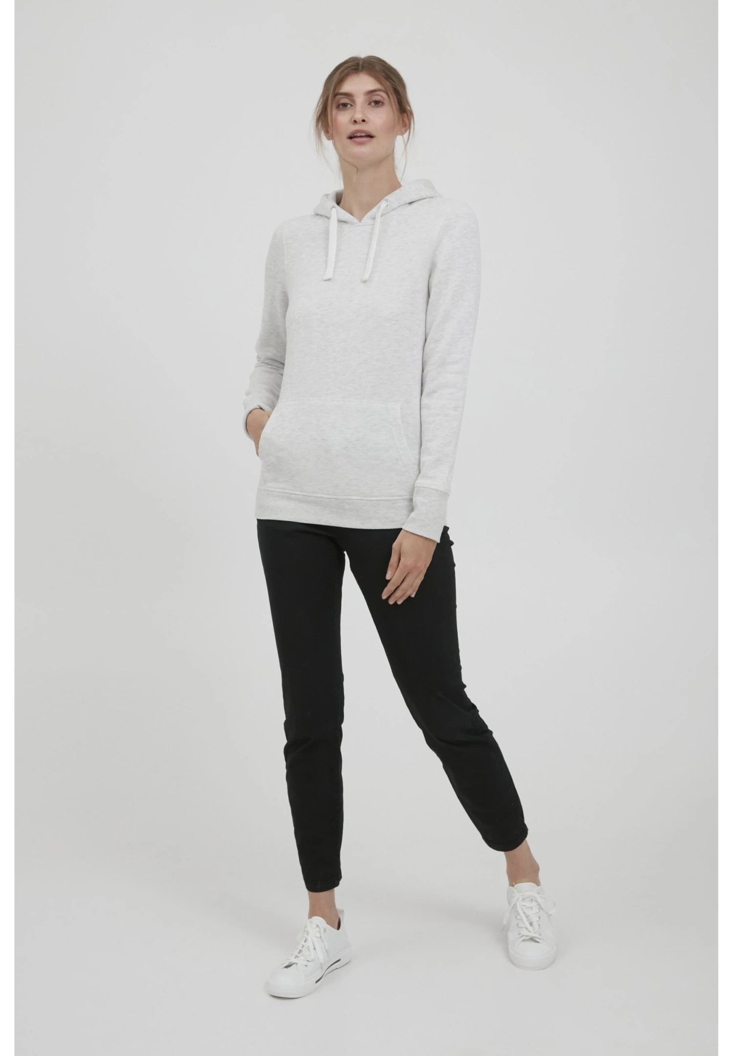 OXMO Oxolive - Jersey Con Capucha - Oyster Gray Melange 2 OXMO Oxolive - Jersey Con Capucha - Oyster Gray Melange - Imagen 2